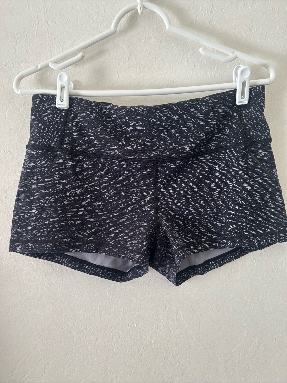 lulu lemon athletica Black Microdot Athletic Shorts